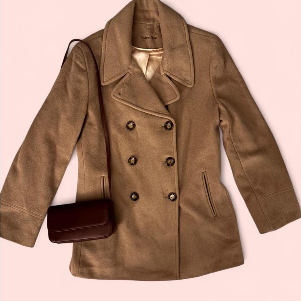Calvin Klein Wool & Cashmere Blend Peacoat 🤎🕯️Winter Classic